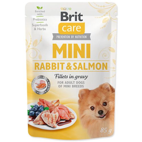 Brit Care Mini Rabbit&Salmon fillets in gravy 85g