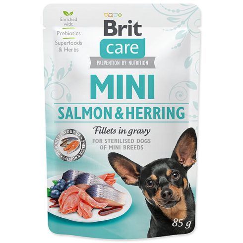 Brit Care Mini Salmon&Herring sterilised fillets in gravy 85g