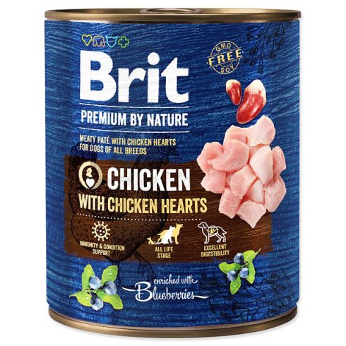 Brit Premium by Nature csirke szívvel 800 g