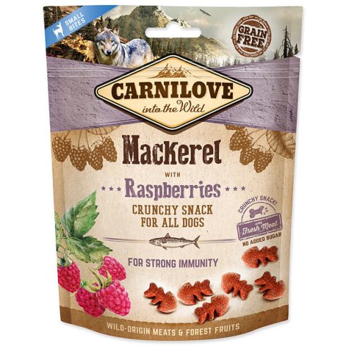 Carnilove Dog Crunchy Snack Makréla málnával és friss hússal 200 g