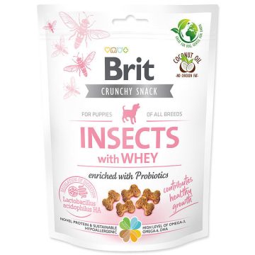   Brit Care Dog Crunchy Cracker. Puppy. Insects with Whey enriched with Probiotics, 200 g