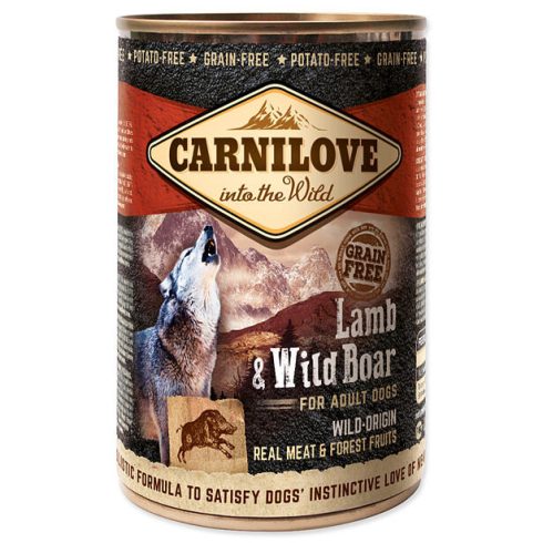 CARNILOVE Dog Vadhús bárány-vaddisznó konzerv 400 g