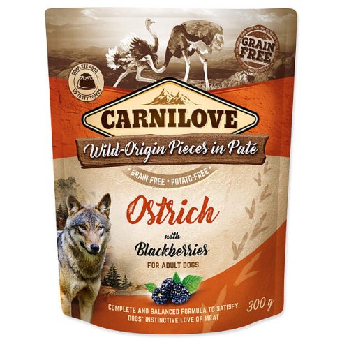 Carnilove Dog Paté strucchússal és szederrel 300 g