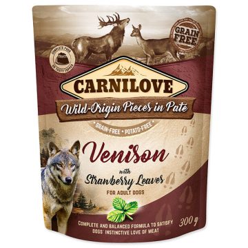 Carnilove Dog Paté vadhússal és eperlevéllel 300 g