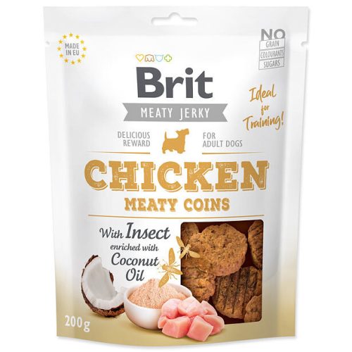 Brit Jerky csirke rovarhúsos érmékkel 200g