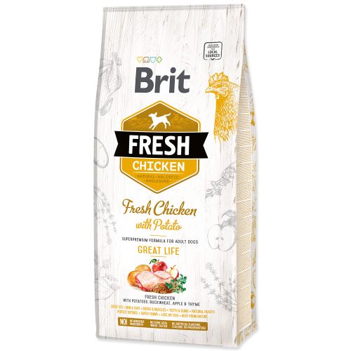 Brit Fresh Chicken with Potato Adult Great Life 12 kg