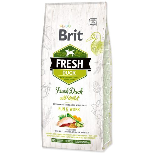 Brit Fresh Duck with Millet Active Run & Work 12 kg