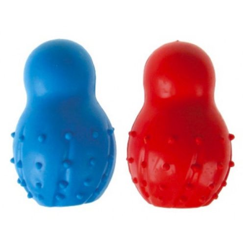Kemény gumi játék, sipolós, rücskös, 9,5cm fogtisztítós DENTAL GUM
