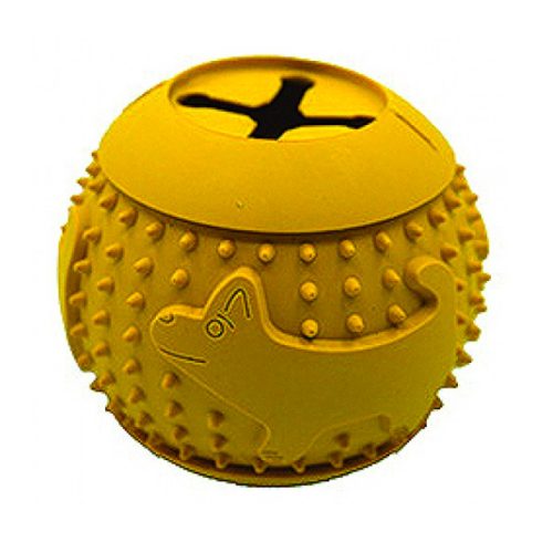 Tatrapet Pet Expert Gumi játék harapnivalókhoz, sárga tölthető labda, 7,6cm