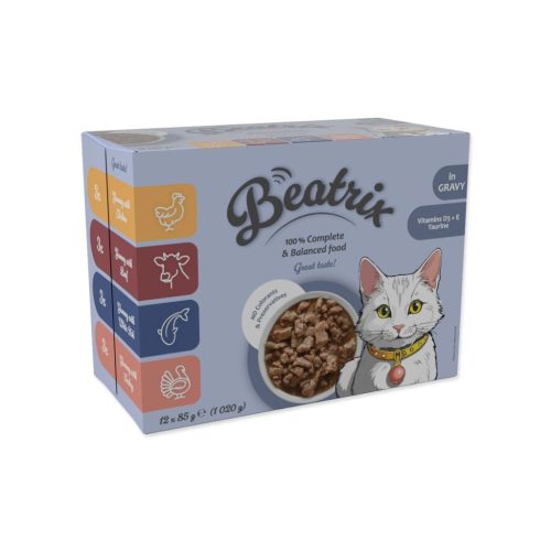 Beatrix Adult nedves macskaeledel válogatás alutasakos 12×85 g