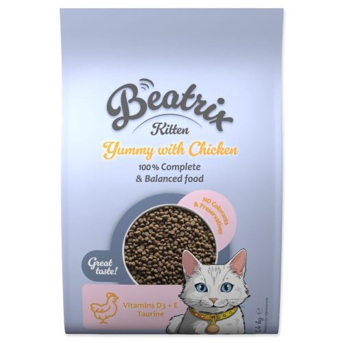 Beatrix Kitten száraztáp kölyökmacskáknak csirkehússal 1,4 kg