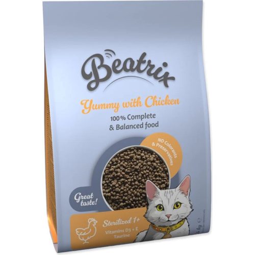 Beatrix Sterilised száraztáp ivartalanított macskáknak csirkehússal 1,4 kg
