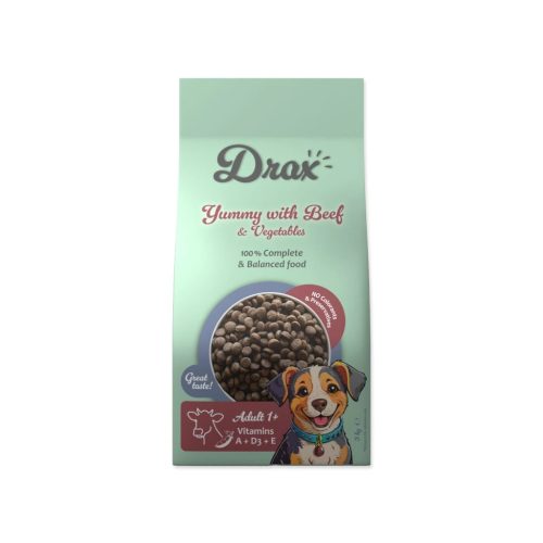 Drax Adults суха храна за възрастни кучета с говеждо месо и зеленчуци 3 кг