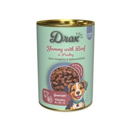   Drax Adults konzerv felnőtt kutyáknak marha- és szárnyashússal 415 g