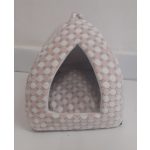 Pet Product Iglu bújó plüss fekhely kutyáknak, macskáknak, mintás