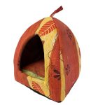 Pet Product Iglu bújó pamut fekhely kutyáknak, macskáknak, mintás