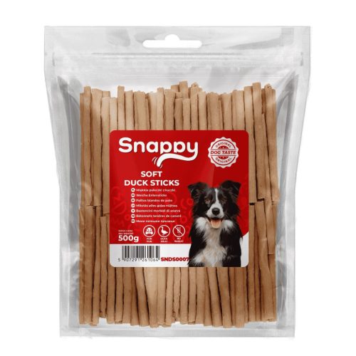 SNAPPY DOG SNACKS PAWSTICKS – Puha kacsás jutalomfalat rudak 500g