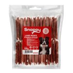 SNAPPY DOG SNACKS PAWSTICKS – Bárányhússal tekert keményítő rudacskák (500g)