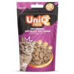 UNIQ PETS CAT SNACKS MIMI  macska jutalomfalat – Szőrlabda elleni puha csirkés szívecskék, 50g