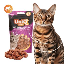   UNIQ PETS CAT SNACKS MIMI – bárányos és taurinos puha jutalomfalat macskáknak – csillag alakú, 50g