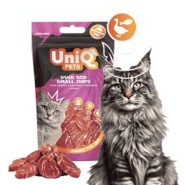   UNIQ PETS CAT SNACKS MIMI macska jutalomfalat – Kacsa és tőkehal apró tallérok, 50g