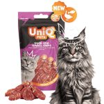UNIQ PETS CAT SNACKS MIMI macska jutalomfalat – Kacsa és tőkehal apró tallérok, 50g