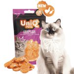 UNIQ PETS CAT SNACKS MIMI macska jutalomfalat – csirke és tőkehal, apró tallérok, 50g