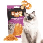 UNIQ PETS CAT SNACKS MIMI jutalomfalat macskáknak – csirkés és macskafüves mini szeletek, 50g