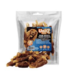   UNIQ PETS DOG SNACKS DUO – Kacsa húsba tekert édesburgonya (500g)