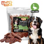 UNIQ PETS DOG SNACKS CHEWY – Kacsahúsos rizses szív alakú jutalomfalat, 500g