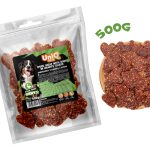 UNIQ PETS DOG SNACKS CHEWY – Kacsahúsos rizses szív alakú jutalomfalat, 500g