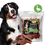 UNIQ PETS DOG SNACKS CHEWY – Kacsahúsos rizses szív alakú jutalomfalat, 500g