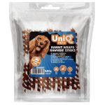 UNIQ PETS DOG SNACKS RAWHIDE – Nyúlhúsba tekert rágórudak (500g)