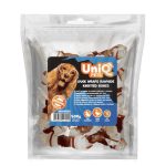 UNIQ PETS DOG SNACKS RAWHIDE – Jutalomfalat kutyáknak – Kacsahúsba tekert csomózott csont nyersbőrből, 500g