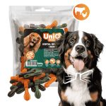 UNIQ PETS DOG SNACKS DENTAL – Dentális kutyajutalomfalat – rágókefe mix, 500g
