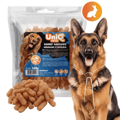 UNIQ PETS DOG SNACKS SNIFFY – Nyulas Jutalomfalat Kolbászkák (500g)