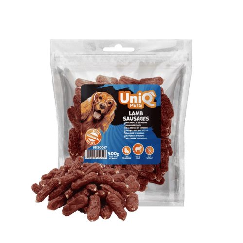 UNIQ PETS DOG SNACKS SNIFFY – Bárányos kolbászkák 500g