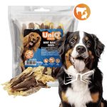 UNIQ PETS DOG SNACKS MEATY – Húsos jutalomfalat kutyáknak – marha és nyúlfül, 500g