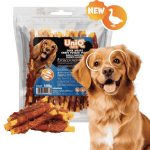 UNIQ PETS DOG SNACKS DUO – Nyúlhússal tekert édesburgonya rudak (500g)