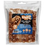 UNIQ PETS DOG SNACKS CHEWY – Puha bárányos és tőkehalas jutalomfalat kockák kutyáknak, 500g