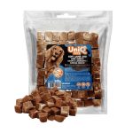 UNIQ PETS DOG SNACKS CHEWY – Puha bárányos és tőkehalas jutalomfalat kockák kutyáknak, 500g