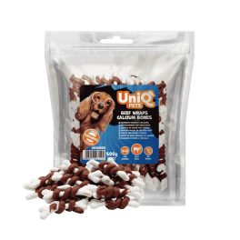   UNIQ PETS DOG SNACKS CHEWY – Marhahúsba tekert kalciumos rágócsontok 500g