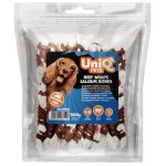 UNIQ PETS DOG SNACKS CHEWY – Marhahúsba tekert kalciumos rágócsontok 500g