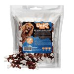 UNIQ PETS DOG SNACKS CHEWY – Marhahúsba tekert kalciumos rágócsontok 500g