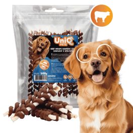   UNIQ PETS DOG SNACKS RAWHIDE – Marhahúsos Rágórudak 500g