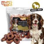UNIQ PETS DOG SNACKS COLLAGEN – Lóhúsba tekert kollagén rágógyűrű (5cm) 500g