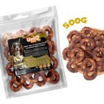 UNIQ PETS DOG SNACKS COLLAGEN – Lóhúsba tekert kollagén rágógyűrű (5cm) 500g