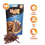 UNIQ PETS DOG SNACKS WAGGI kutyajutalomfalat – puha marhahúsos rudacskák, 80g