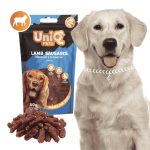 UNIQ PETS DOG SNACKS WAGGI kutya jutalomfalat – bárányos kolbászkák, 80g