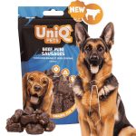 UNIQ PETS DOG SNACKS WAGGI – marhahúsos mini kolbászkák kutyáknak, 80g